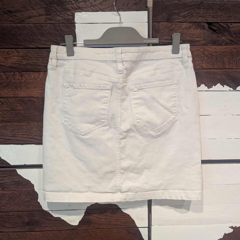 Daniel Cremieux White Button-Down Mini Skirt - image 2